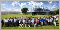 20x10 Silver frame/no matte. Non-glare glass.  Overall size 20L x 10H $69