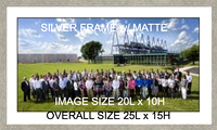 20x10 Silver frame/white matte. Non-glare glass. Overall size 25L x 15H price: $99