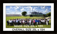 20x10 w Black frame/white matte. Non-glare glass. Overall size 25L x 15H price: $99