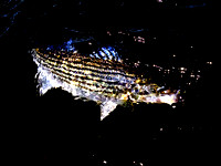 "NIGHT STRIPER" -  19x13.5. May2013 Spotlight illuminated striped bass shot during spawn in NC.
