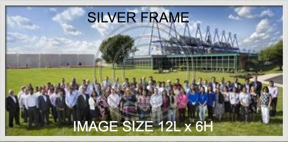 12x6 Silver frame/no matte. Non-glare glass. Overall size 12L x 6H  $39