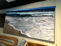 "Beach Wash" - Gregg Hinlicky (original) Oil on Canvas.  60x30 No Prints.  2600