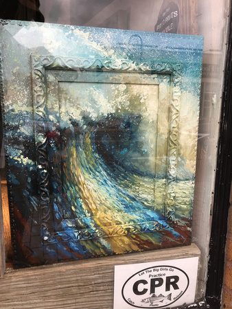Gregg Hinlicky oil on  reclaimed frame