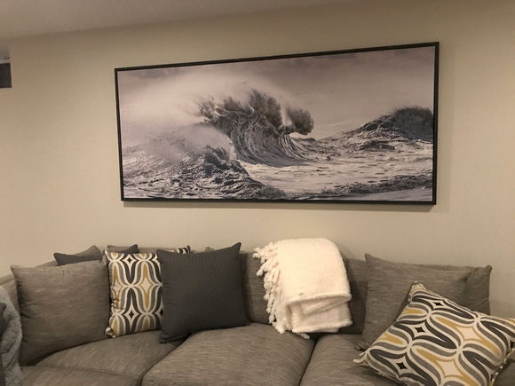 92X40 ANGRY WAVE - CANVAS FLOAT
