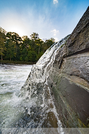 Neshaminy Creek waterfall